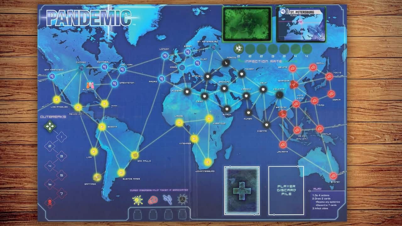 Set up the Pandemic game | Source: The Rules Girl Youtube