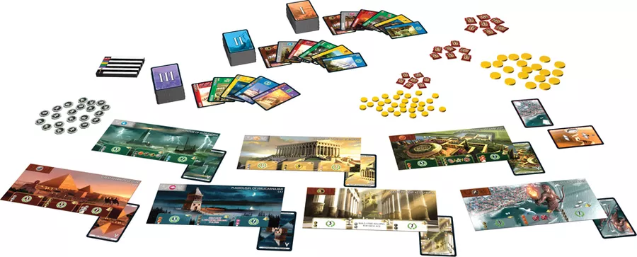 7 Wonders (2010) board game components