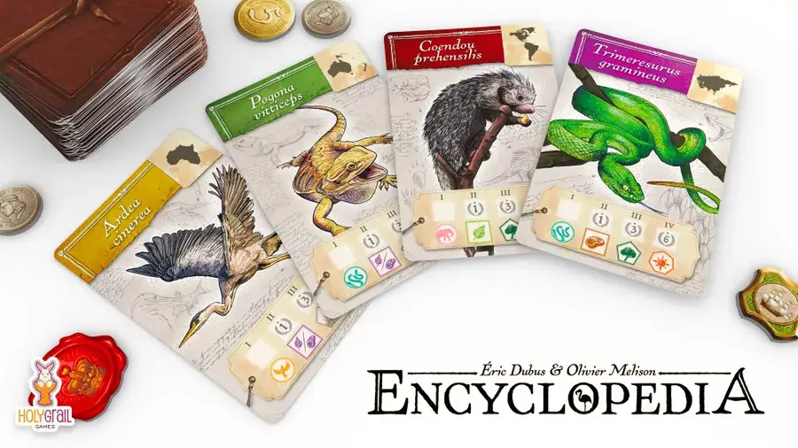 Encyclopedia board game cards