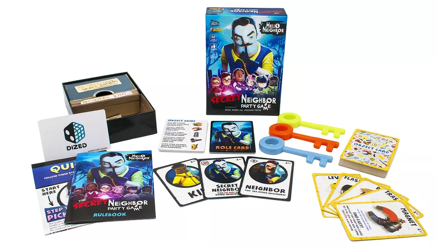 Hello Neighbor: The Secret Neighbor Party Game (2020) board game components