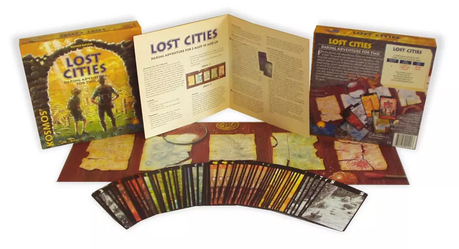 Lost Cities (1999) board game components