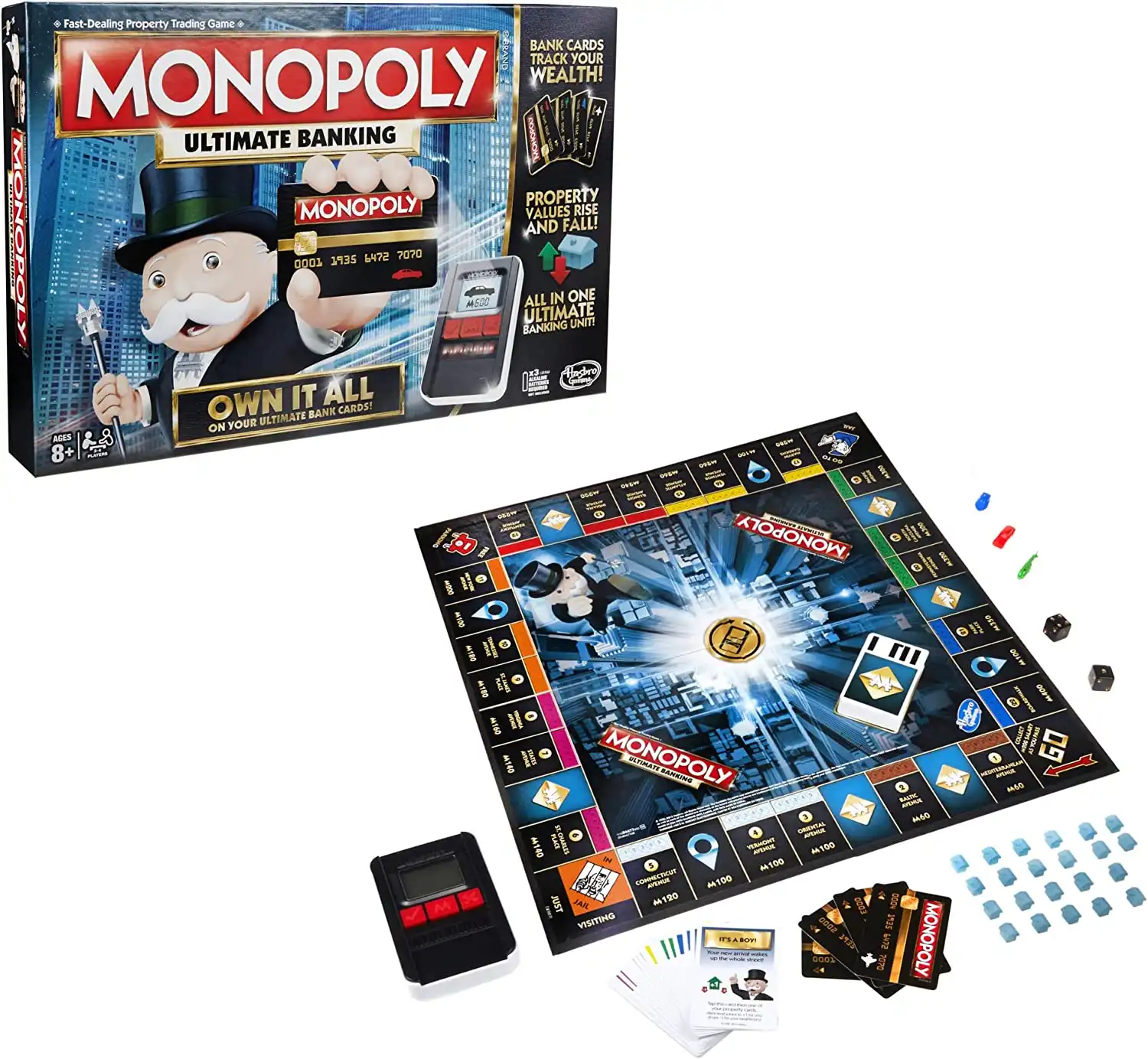 Monopoly: Ultimate Banking (2016) board game box
