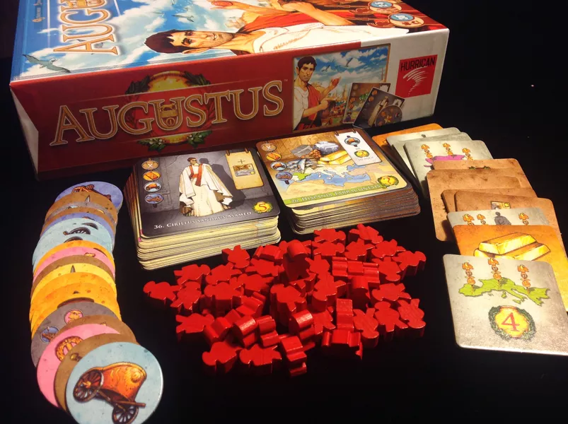 Rise of Augustus (2013) board game components