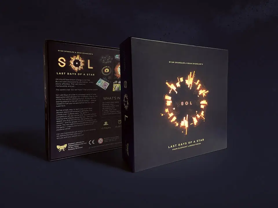 Sol: Last Days of a Star board game box
