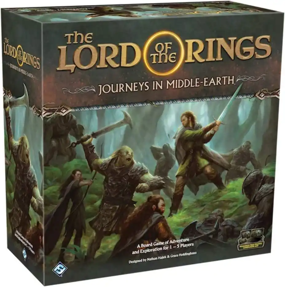 The Lord of the Rings: Journeys in Middle-Earth (2019) board game box