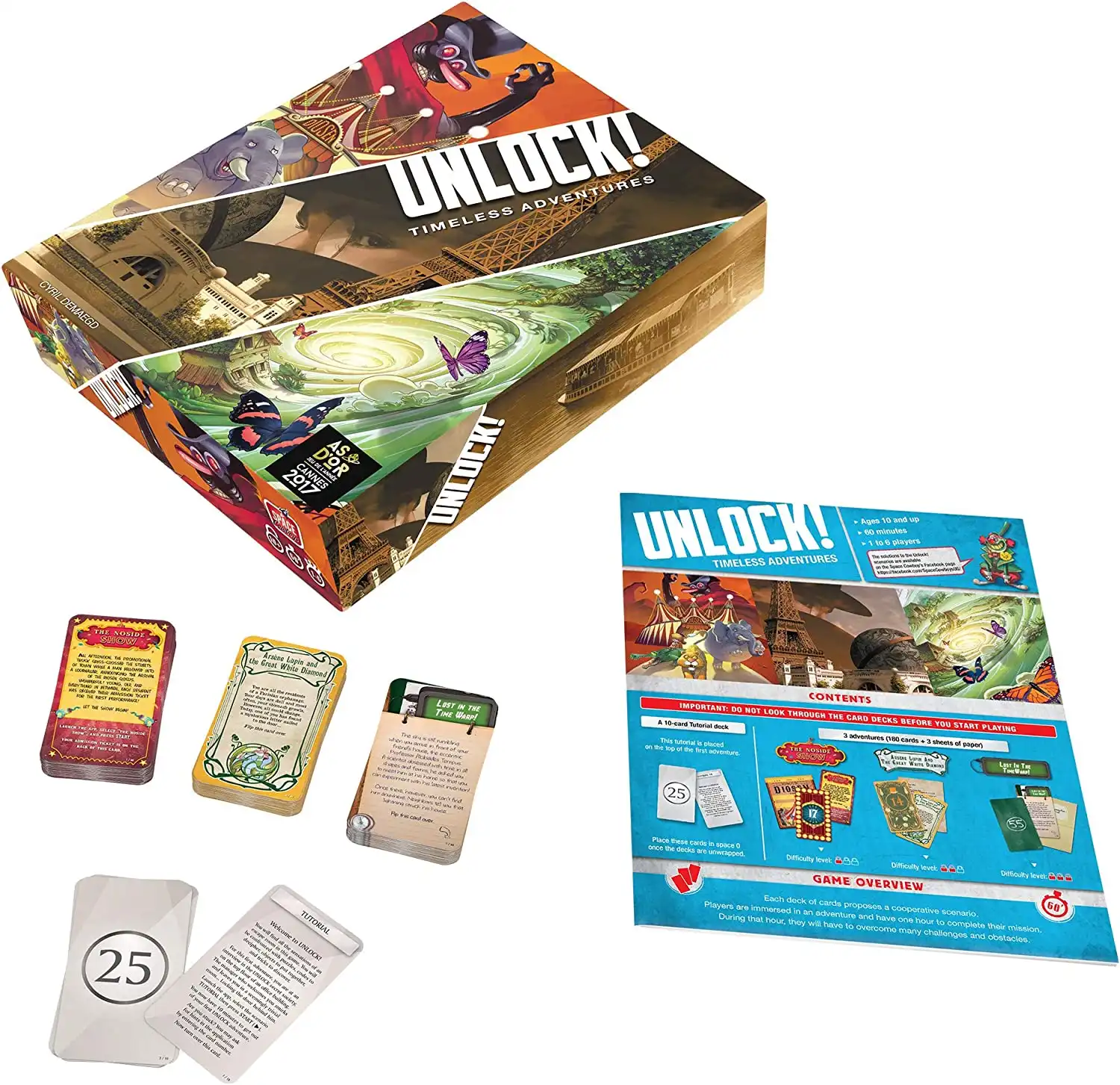 Unlock!: Timeless Adventures (2019) board game components