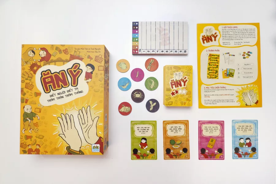 An Y board game components