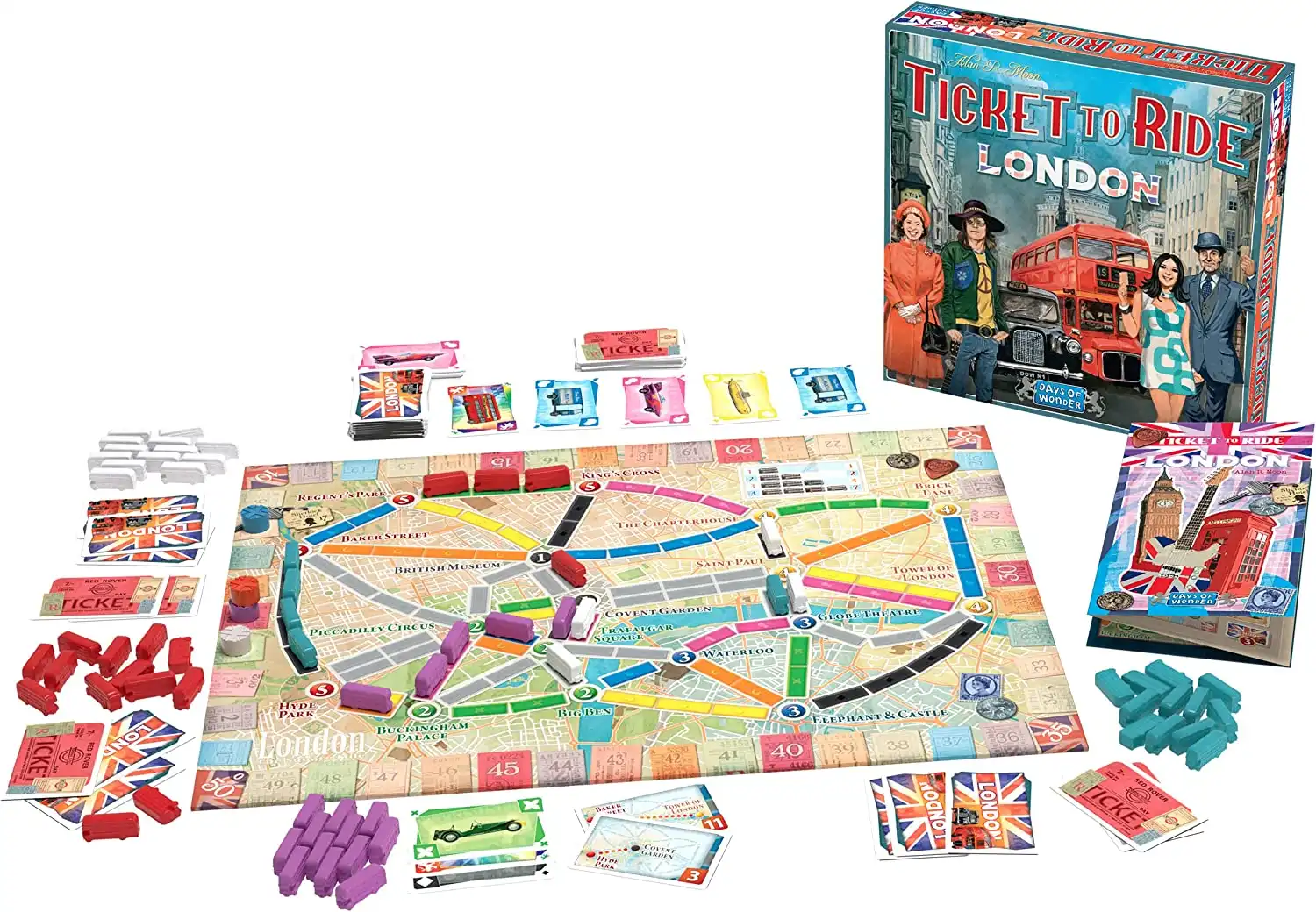 Ticket to Ride: London (2019) board game components