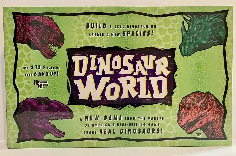 Dinosaur World (1993) board game front cover | Source: ebay