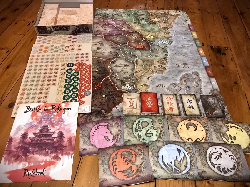 Battle for Rokugan (2017) components | Source: Board Game Geek