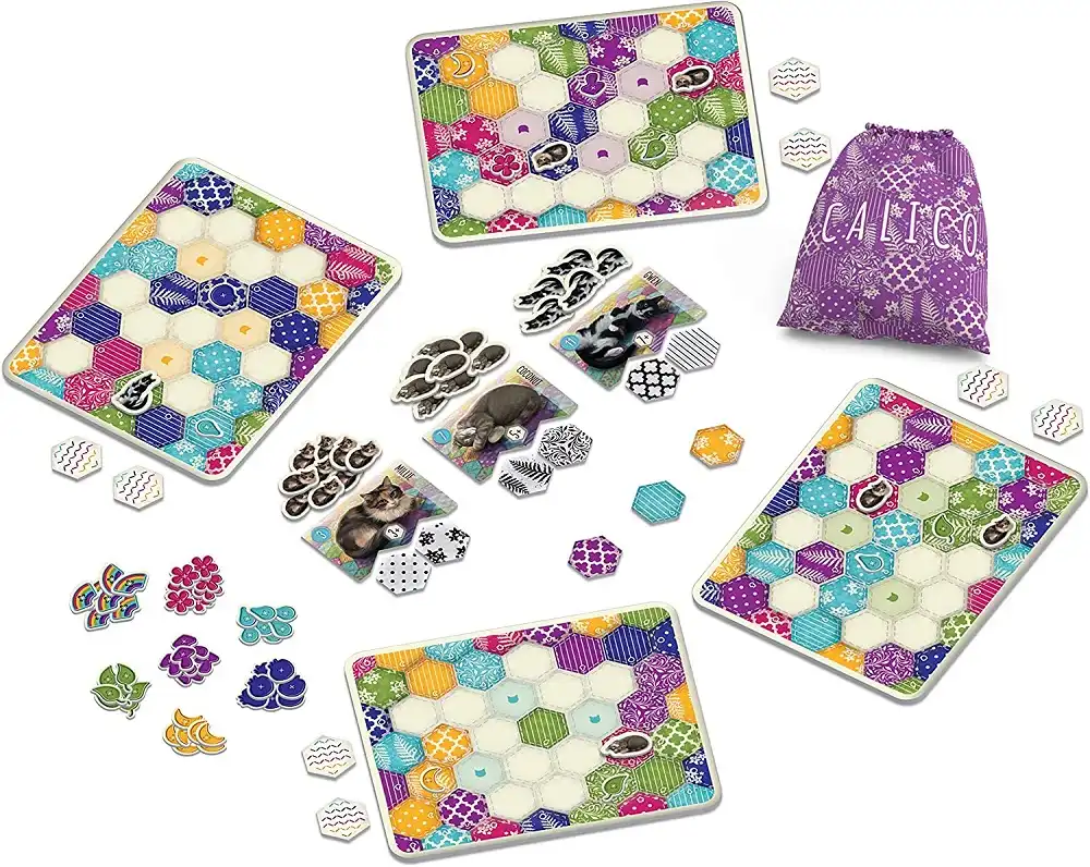 Calico (2020) board game set up | Source: AEG Store