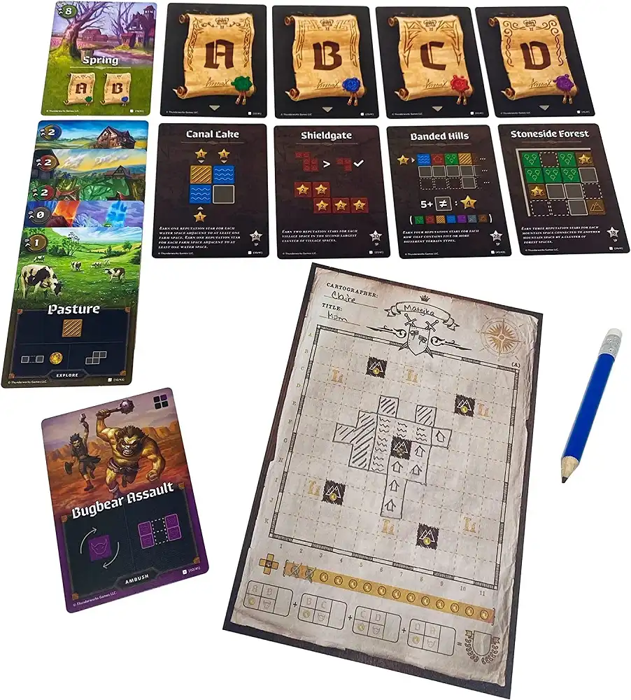 Cartographers (2019) board game | Source: Thunderworks Games