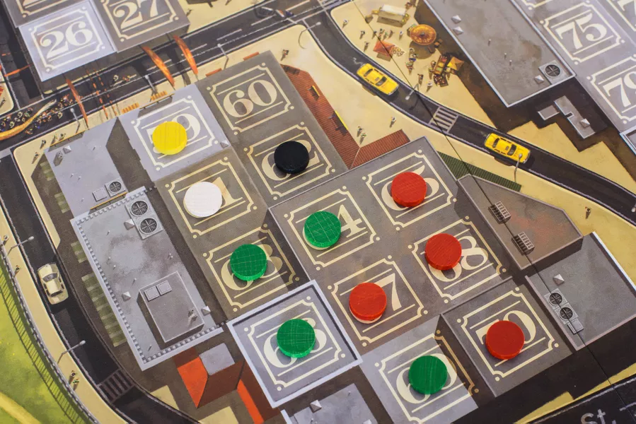 Chinatown (1999) board game close up | Source: Board Game Geek