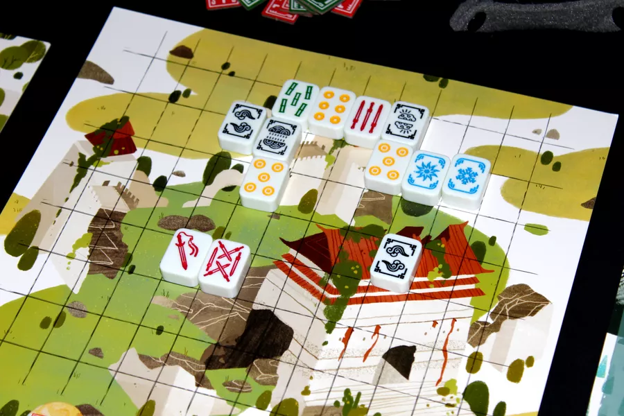 Dragon Castle (2017) board game tiles 4 | Source: Board Game Geek