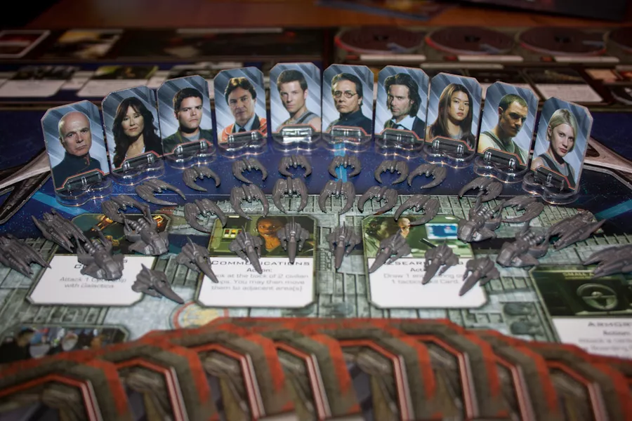 Battlestar Galactica: The Board Game (2008) characters and ships | Source: Board Game Geek