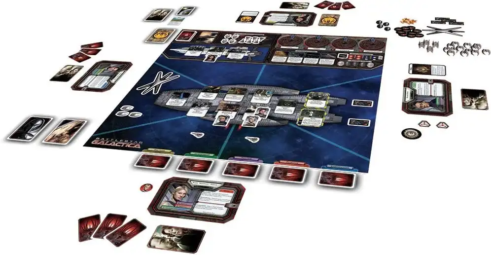 Battlestar Galactica: The Board Game (2008) set up | Source: Fantasy Flight Games