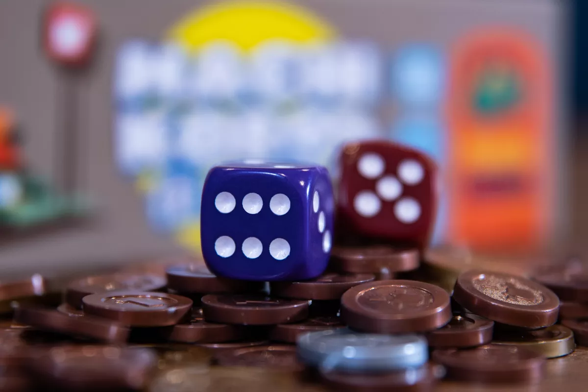 Machi Koro 2 (2021) dices and coins | Source: Board Game Geek