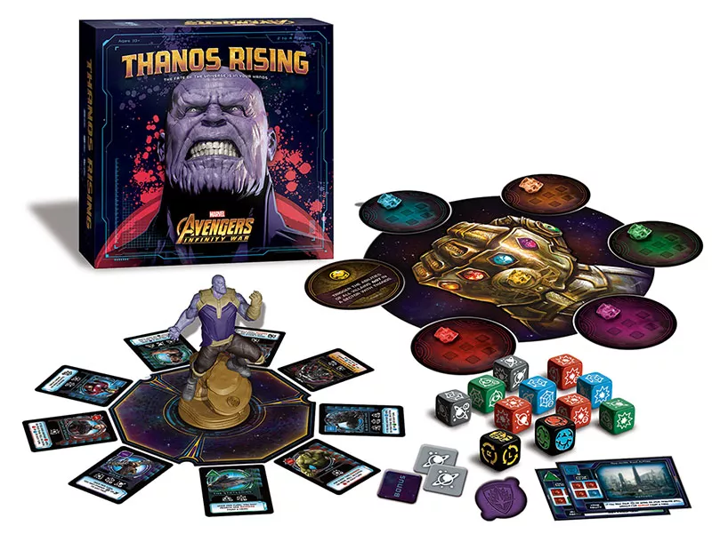 Thanos Rising: Avengers Infinity War (2018) board game components | Source: Picture by Logan Giannini