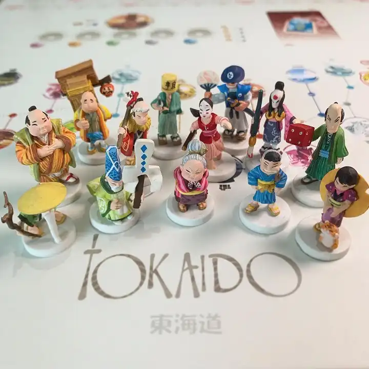 Tokaido Collector's Edition (2015) painted minis | Source: Board Game Geek
