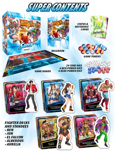 Way of the Fighter: Super (2018) components | Source: Board Game Geek