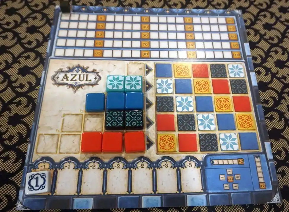 Hướng dẫn sơ lược cách chơi Azul | Nguồn: hiewandboardgames.blogspot.com