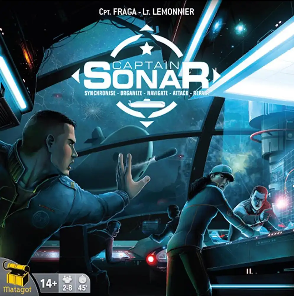 Captain Sonar (2016) board game front cover | Source: d20boardgame