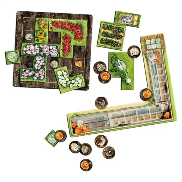 Cottage Garden (2016) board game components | Source: Stronghold Games