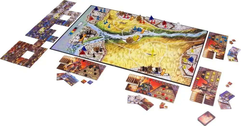 Kemet (2012) board game set up | Source: Matagot