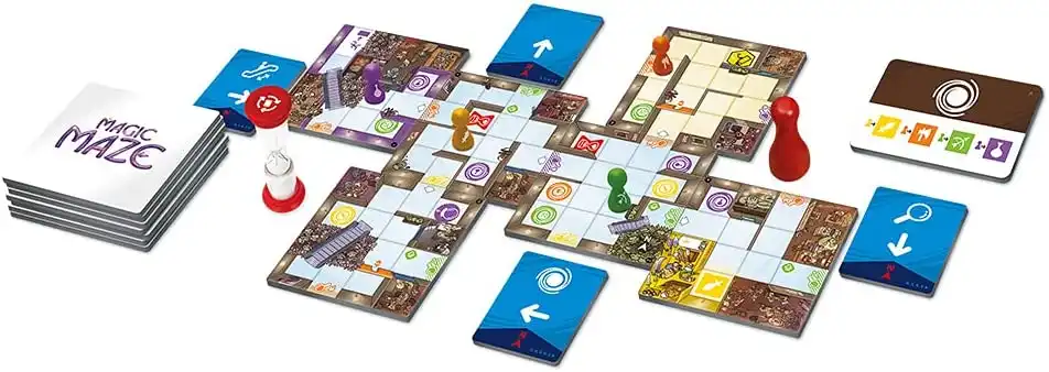 Magic Maze (2017) board game components | Source: Sit Down!