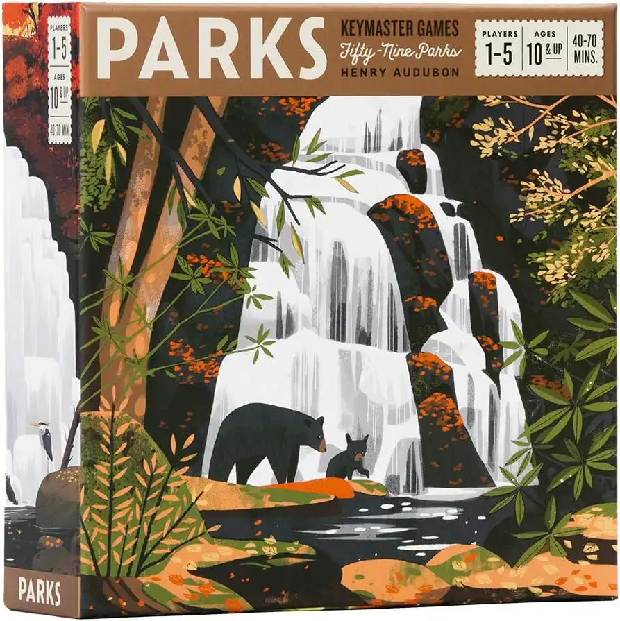 PARKS (2019) board game box | Source: Keymaster Games