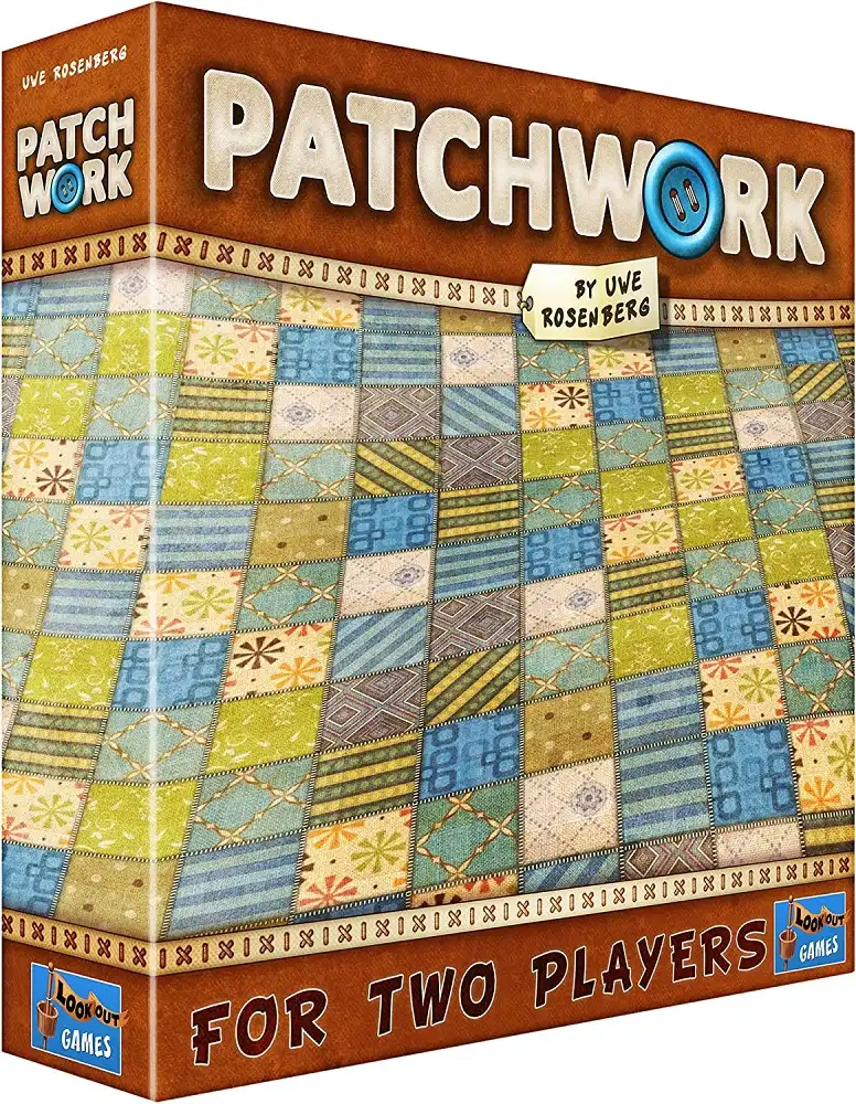 Patchwork (2014) board game box | Source: Lookout Games