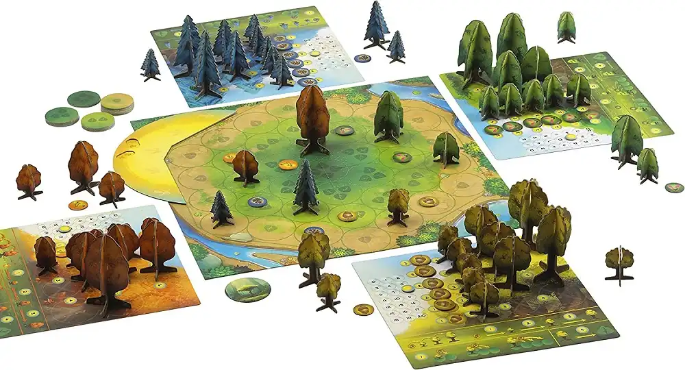 Photosynthesis (2017) board game set up | Source: Blue Orange