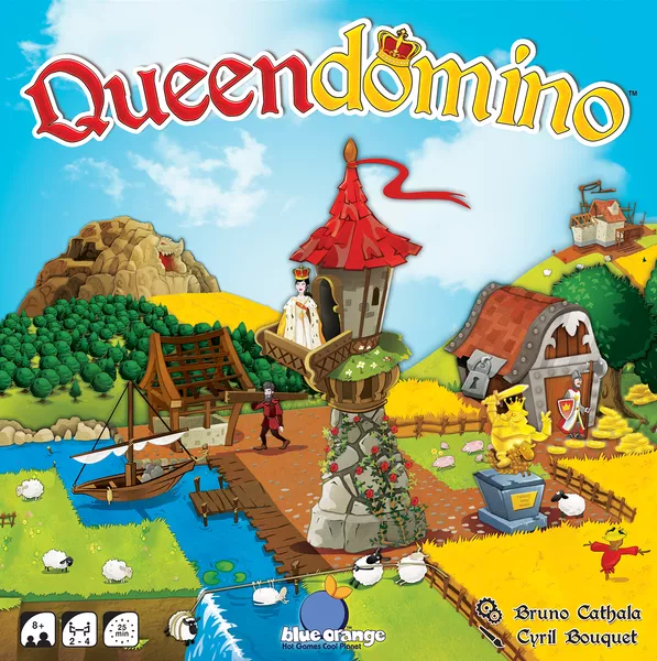 Queendomino (2017) board game front cover | Source: Board Game Geek