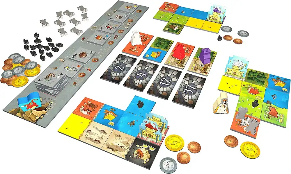 Queendomino (2017) board game set up | Source: Blue Orange