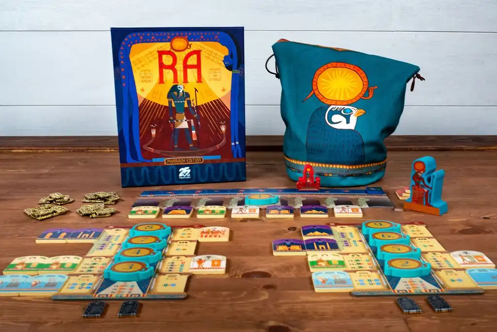 Ra (1999) board game bag  | Source: 25thcenturygames