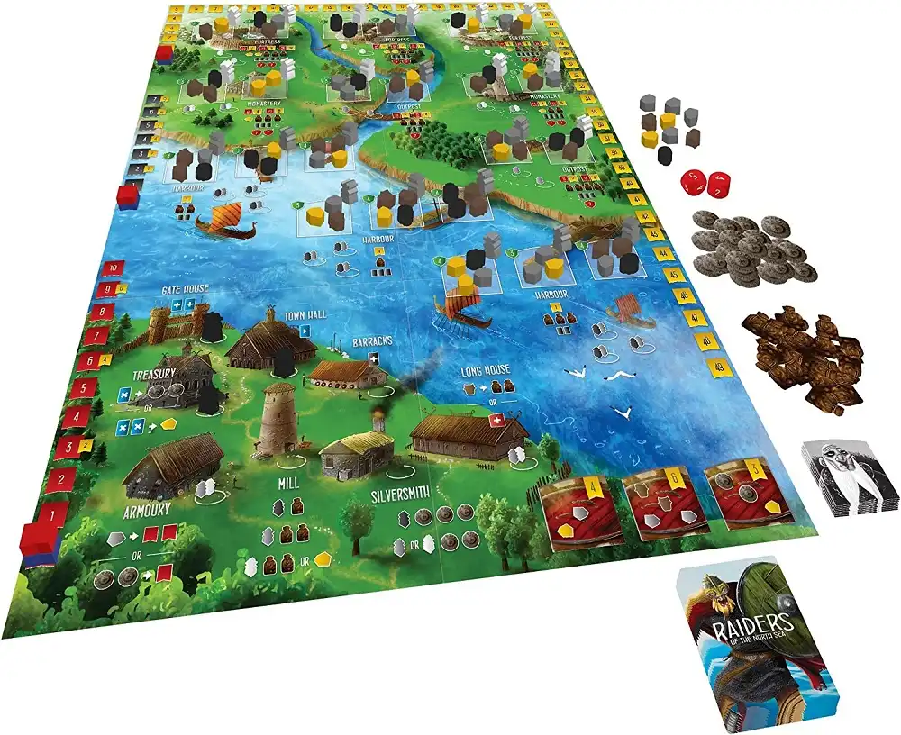 Raiders of the North Sea (2015) board game set up | Source: Renegade Game Studios
