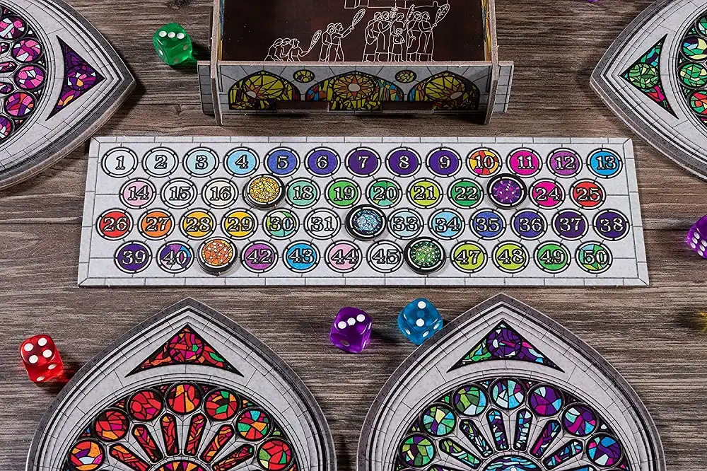 Sagrada (2017) board game round track/score board | Source: Floodgate Games