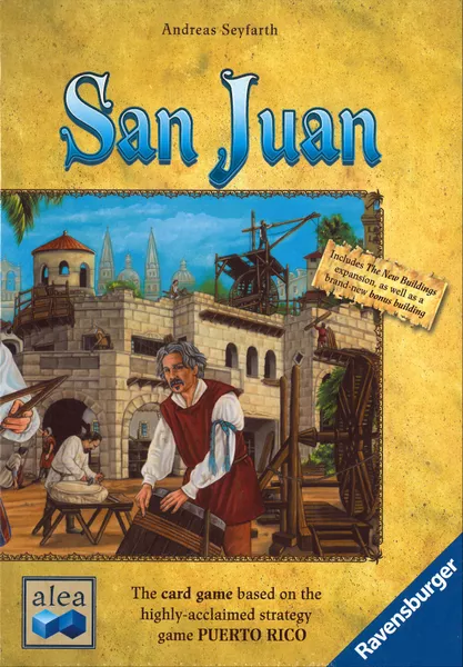 San Juan (Second Edition) (2014) board game front cover | Source: Board Game Geek