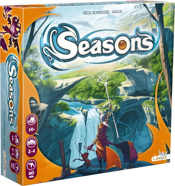 Seasons (2012) board game box | Source: Uploaded by Régis Bonnessée on Board Game Geek