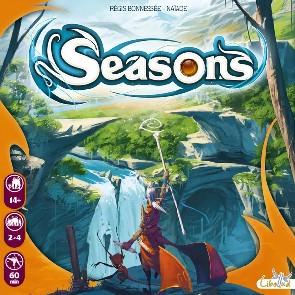 Seasons (2012) board game front cover | Source: Uploaded by Régis Bonnessée on Board Game Geek