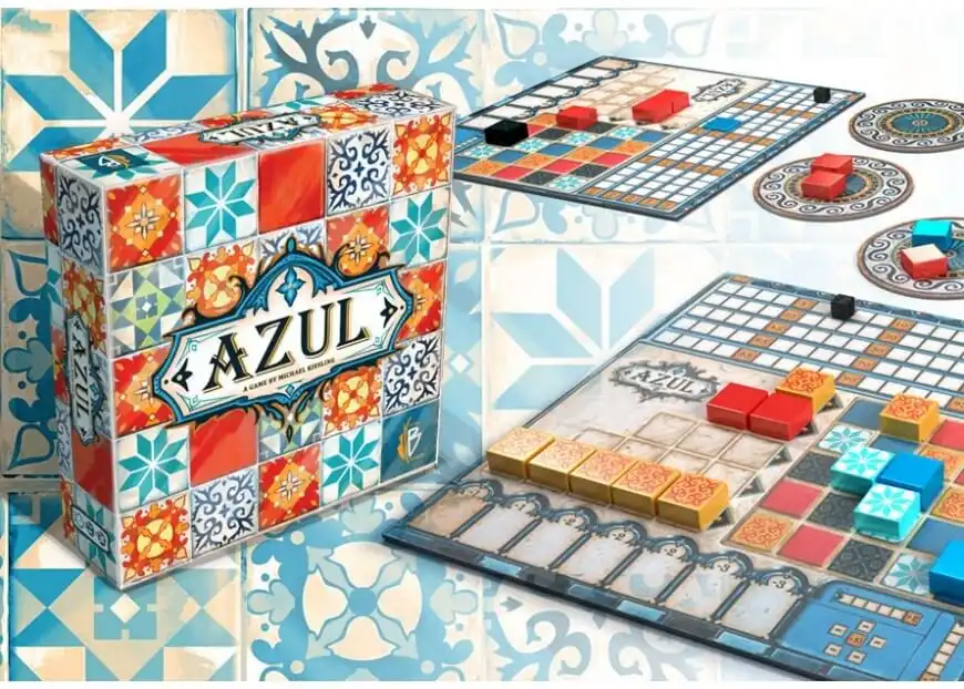 Thành phần và hộp board game Azul | Nguồn: dimpletimes.com