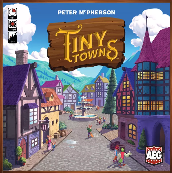 Tiny Towns (2019) board game front cover | Source: Board Game Geek