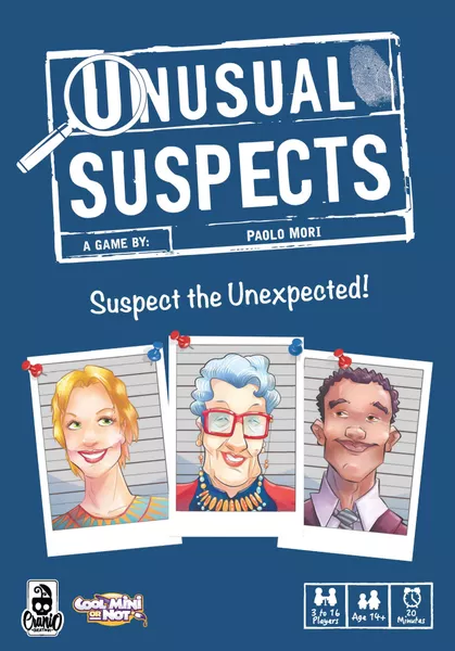 Unusual Suspects (2015) board game front cover | Source: Board Game Geek