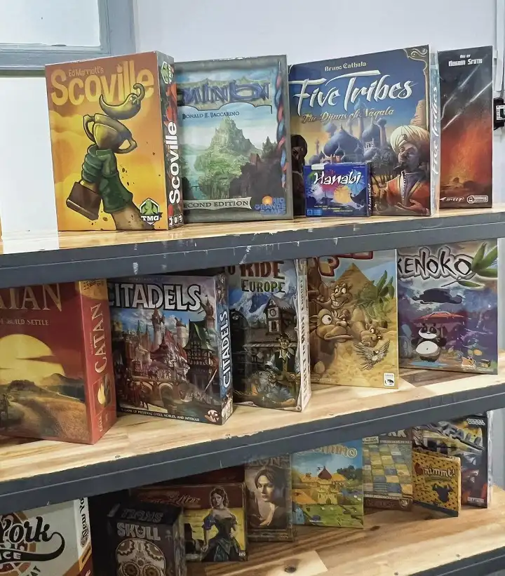 Board game collection of the shop