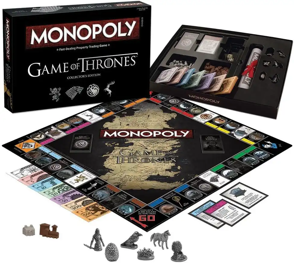 Monopoly: Game of Thrones Collector's Edition box and components