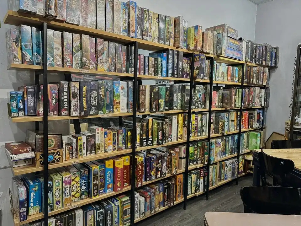 The left board game shelf