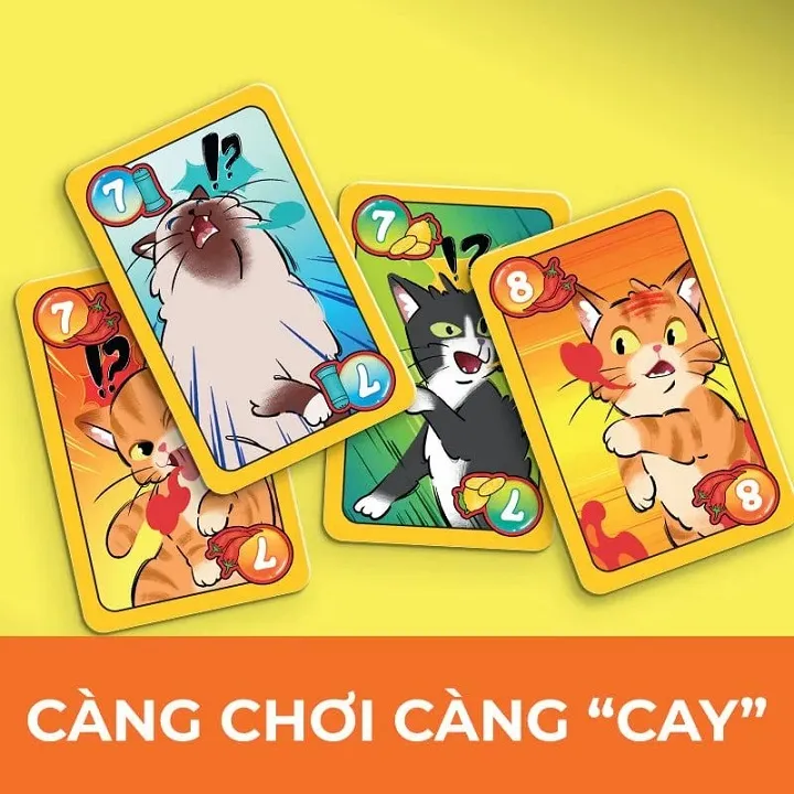 Thẻ bài của board game Sweet & Spicy phiên bản Việt hóa