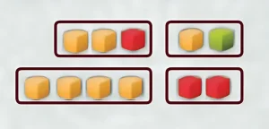 4 starting cubes combination in the setup of Century: Eastern Wonders