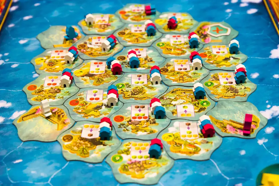 The trade route after setup | Source: Uploaded by Eric Kouris on Board Game Geek