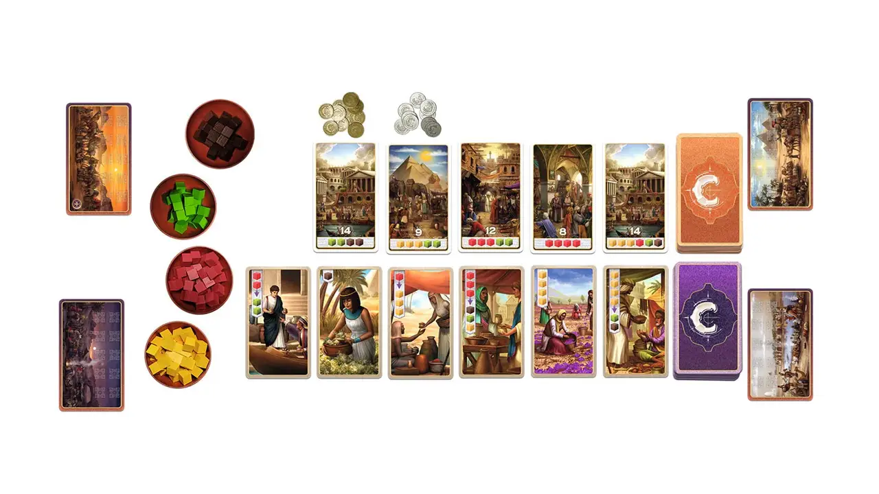 Century: Spice Road (2017) board game set up | Source: Plan B Games